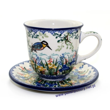 Filiżanka 0,3L + spodek dek. U5125X Zimorodek